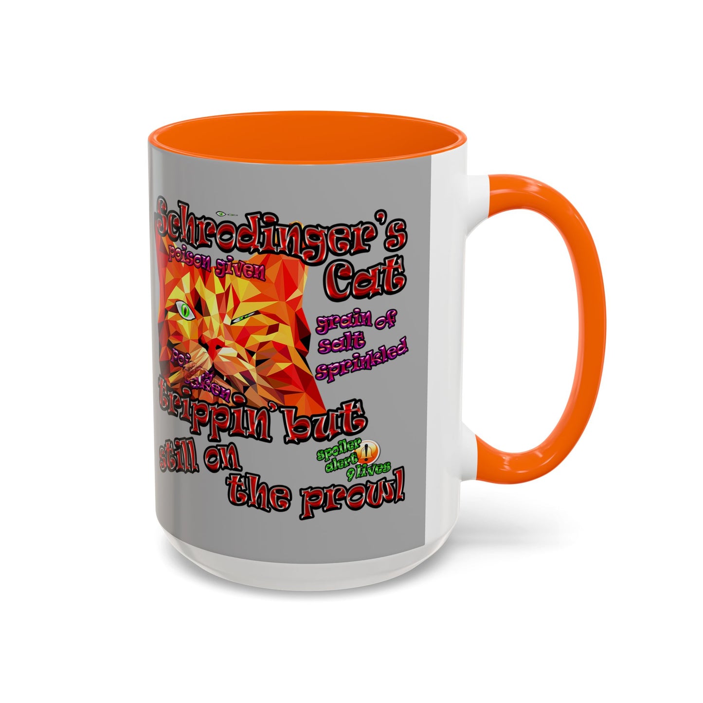 schrodinger's cat - Accent Mug (light grey)
