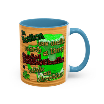 celtics logo - Accent Mug (butterscotch wood finish)