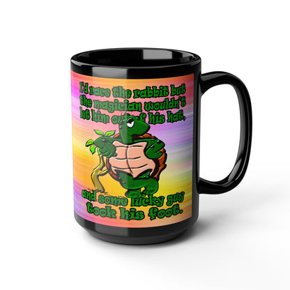 turtle race - Black Mug (color blur)