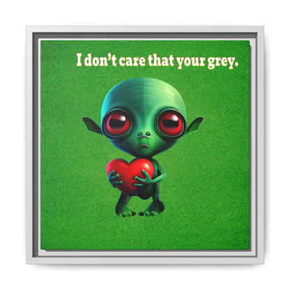 I don't care that your grey - framed canvas art (green turf)