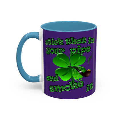 celtics logo - Accent Mug (purple)