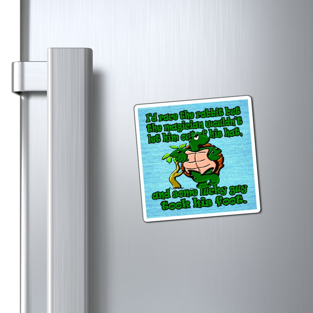 turtle race - Magnets - (faded blue)