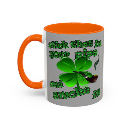 celtics logo - Accent Mug (light grey)