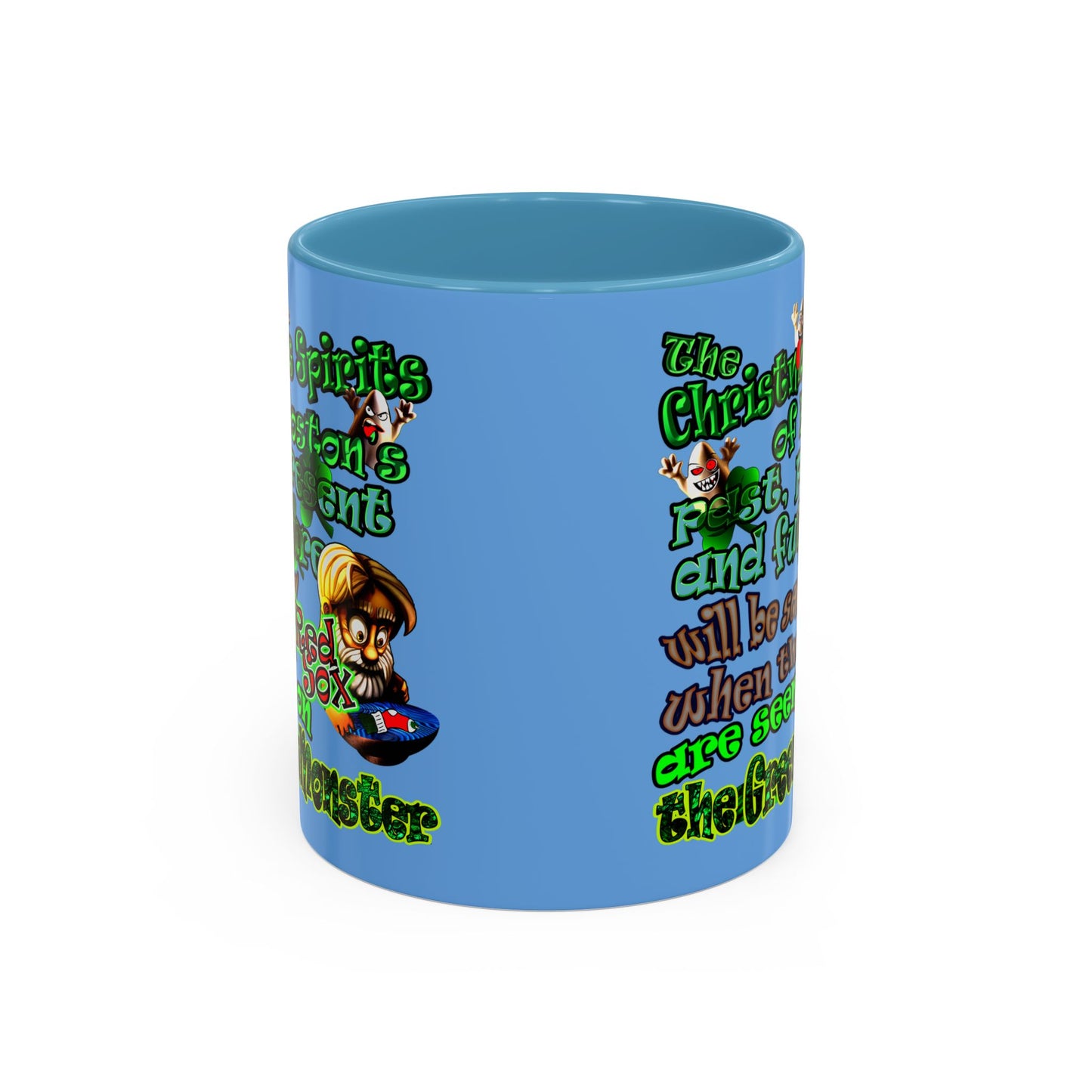 christmas spirits of boston - Accent Mug (light blue)