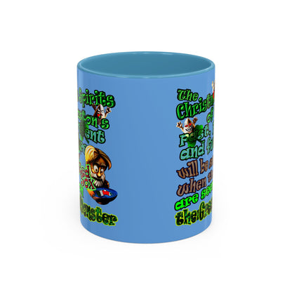 christmas spirits of boston - Accent Mug (light blue)