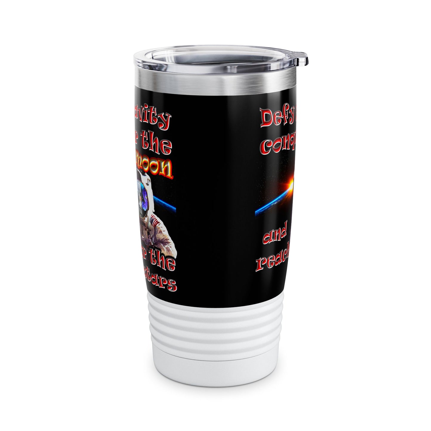 defy conquer reach - Ringneck Tumbler, 20oz (black)