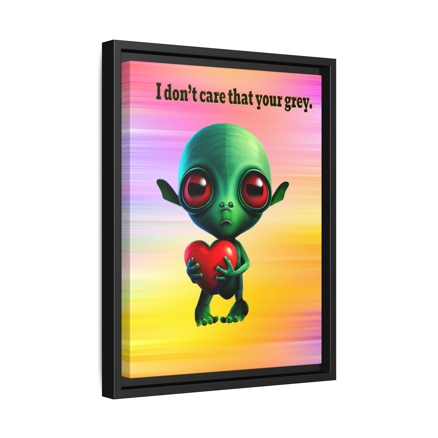 I don't care that your grey - framed canvas art (color blur)