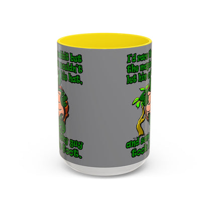 turtle race - Accent Mug (grey)
