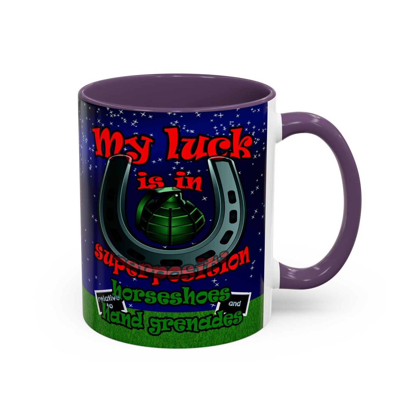 my luck - Accent Mug ('snoops' background)