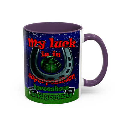 my luck - Accent Mug ('snoops' background)