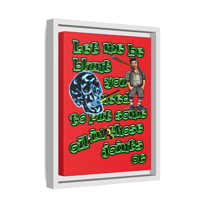 og - framed canvas art (red)
