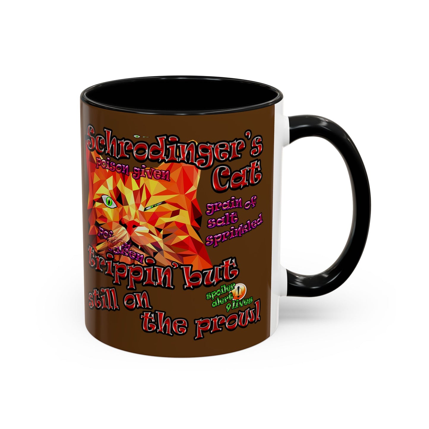 schrodinger's cat - Accent Mug (brown)