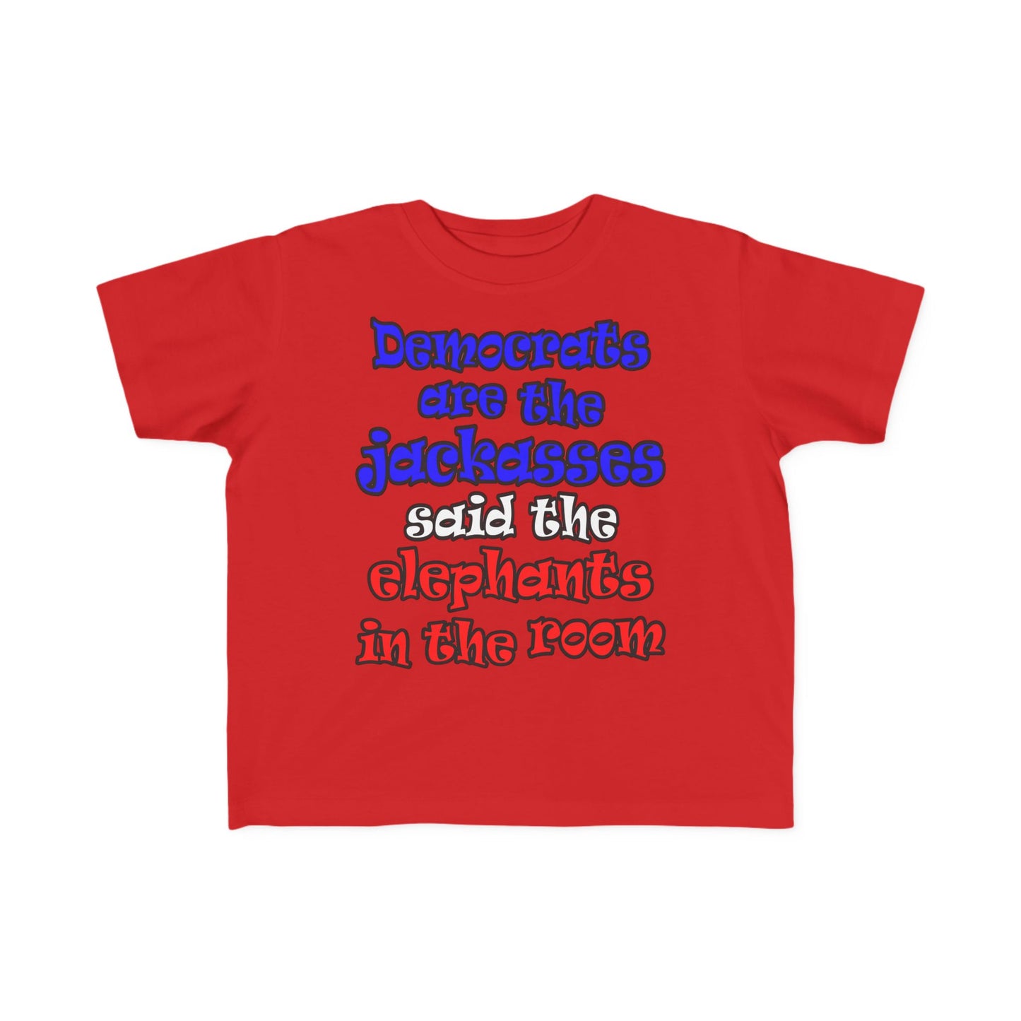 donkeys and elephants - Toddler's Fine Jersey Tee