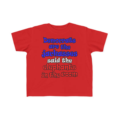 donkeys and elephants - Toddler's Fine Jersey Tee