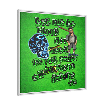 og - framed canvas art (green turf)