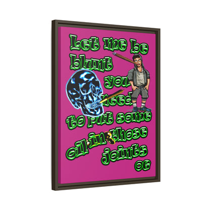 og - framed canvas art (pink)