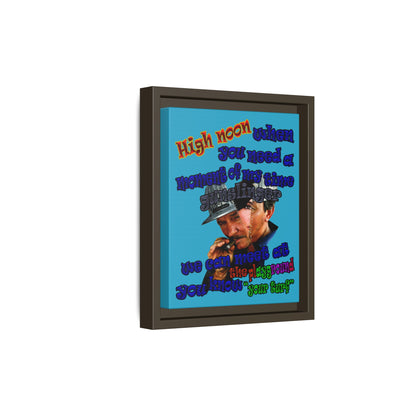 high noon - framed canvas art (turquoise)