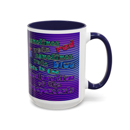 declaration of the independents - Accent Mug (purple wave)