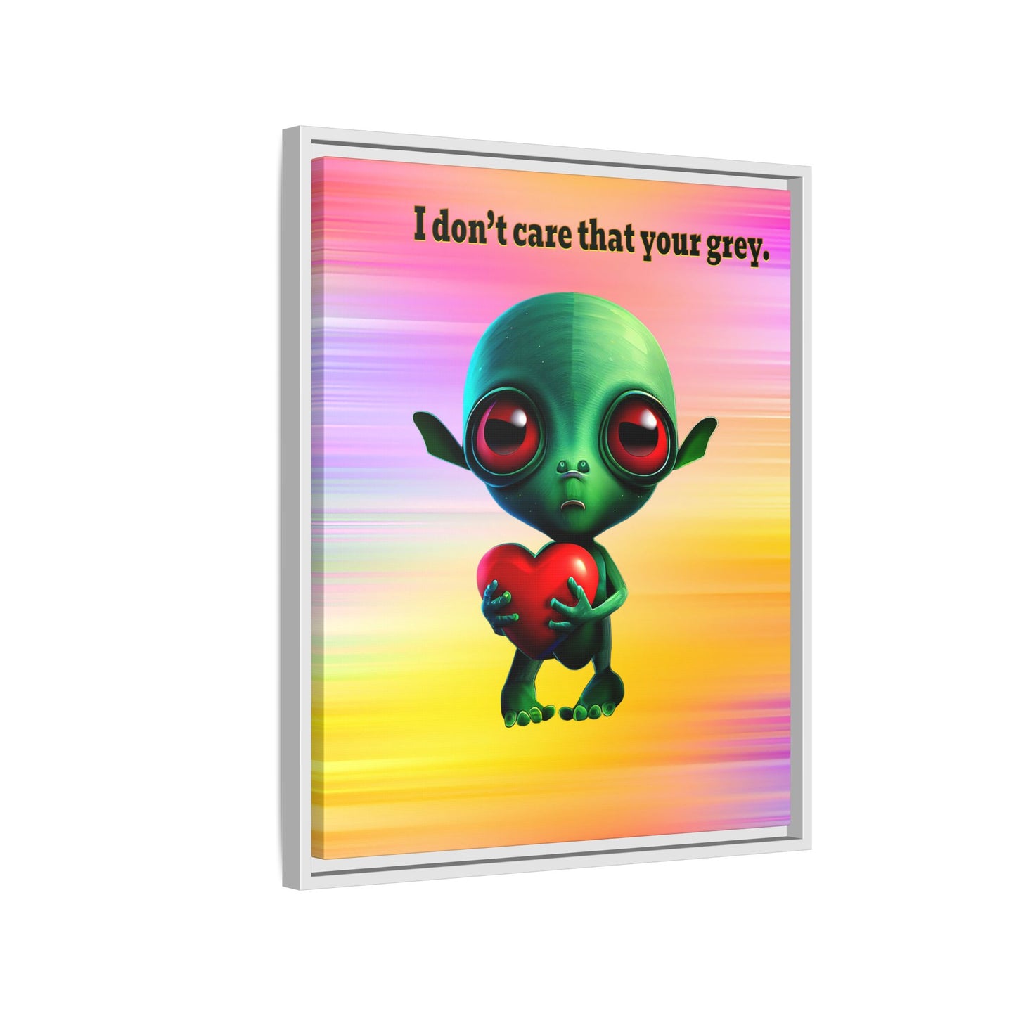 I don't care that your grey - framed canvas art (color blur)