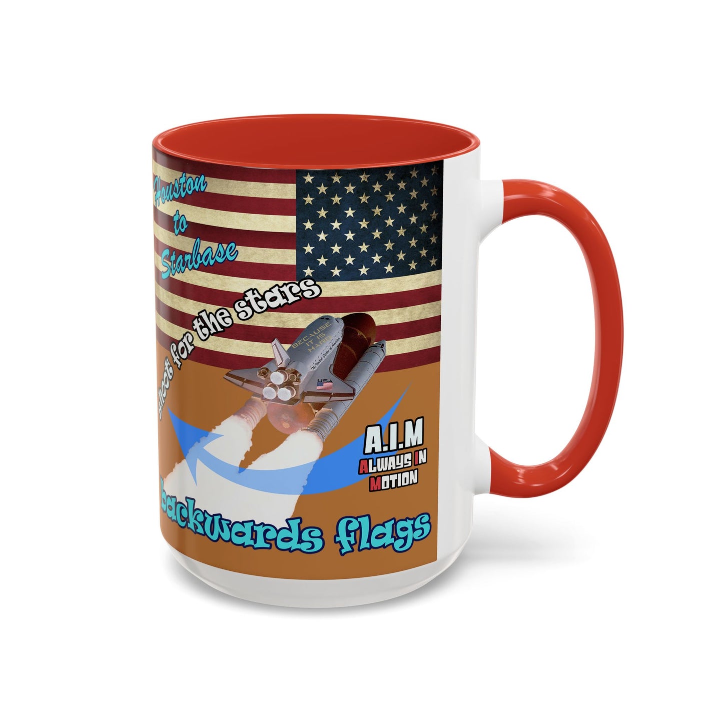 shoot for the stars - Accent Mug (light brown)
