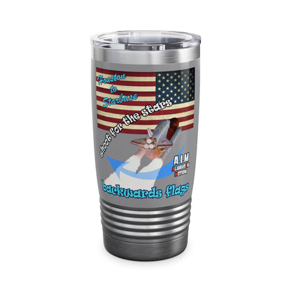 shoot for the stars - Ringneck Tumbler, 20oz (grey)