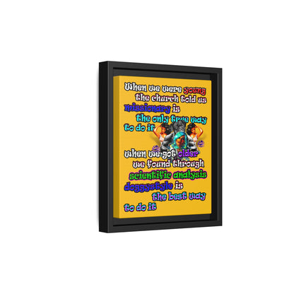 doggystyle - framed canvas art (yellow)