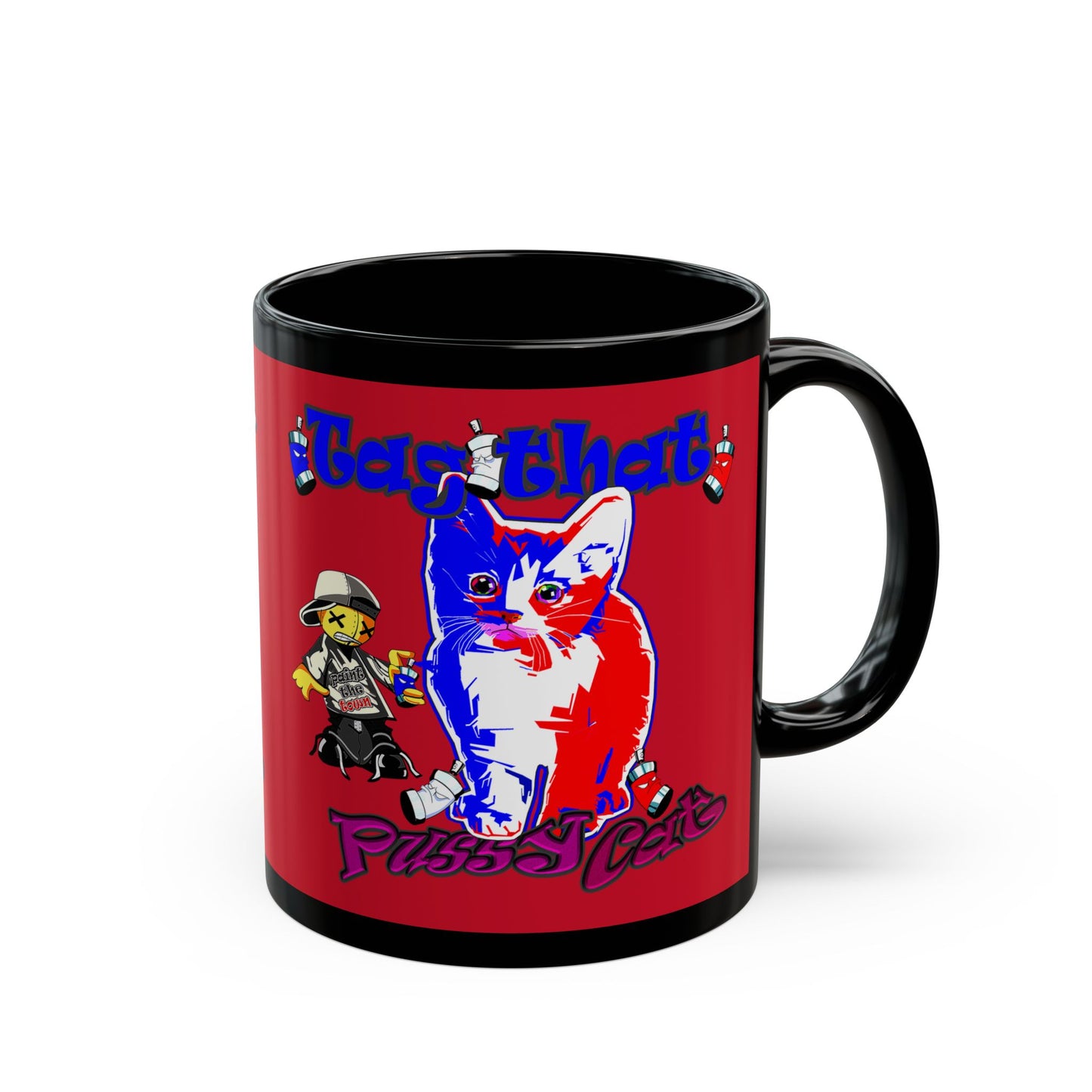 tag that - Black Mug (dark red)