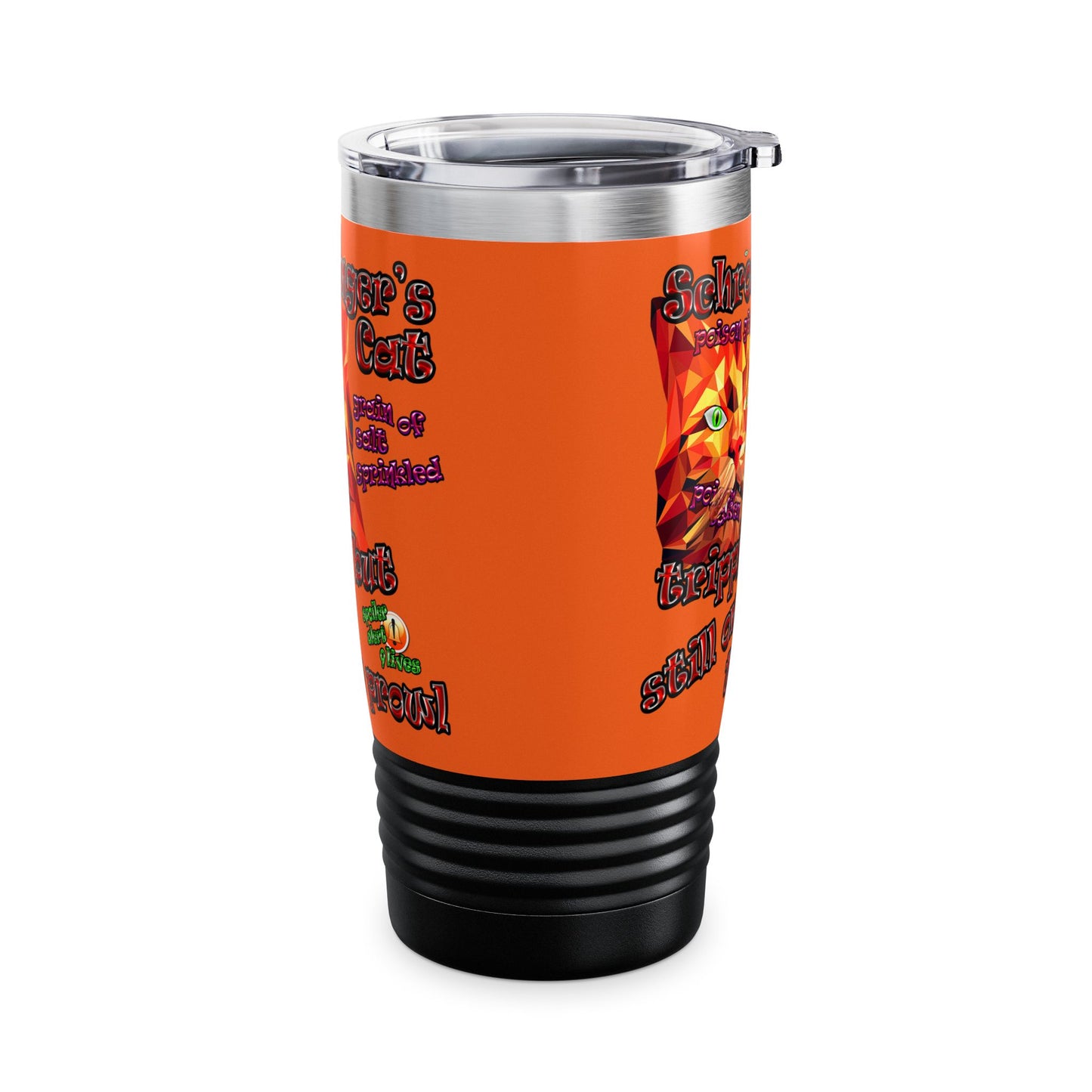 schrodinger's cat - Ringneck Tumbler, 20oz (orange)