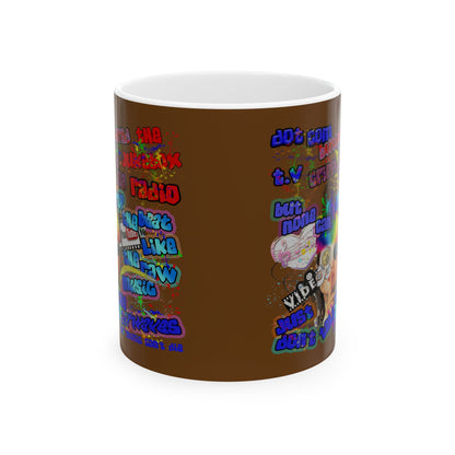 drop the beat - White Mug (brown)