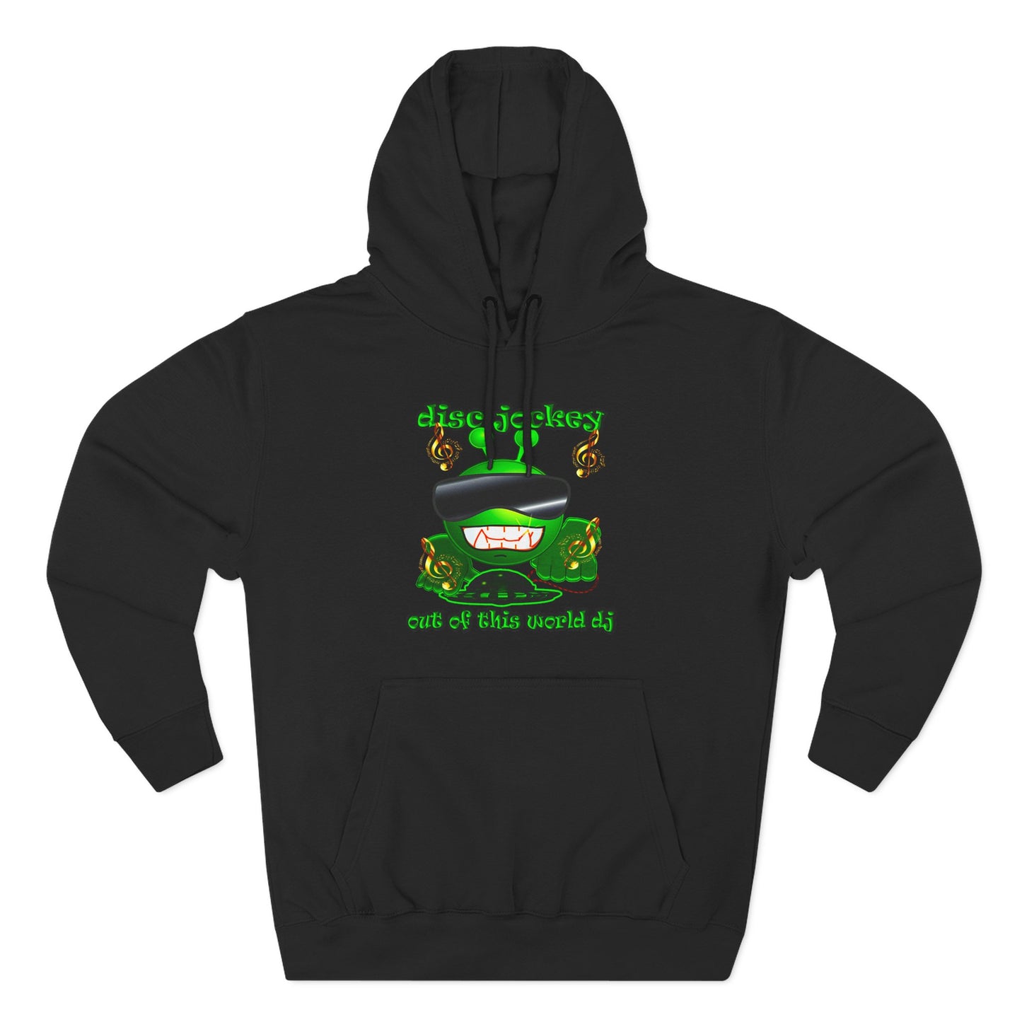 disc jockey - Three-Panel Fleece Hoodie