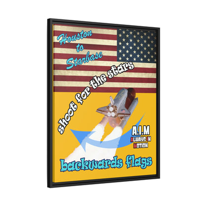 shoot for the stars - framed canvas art (yellow)