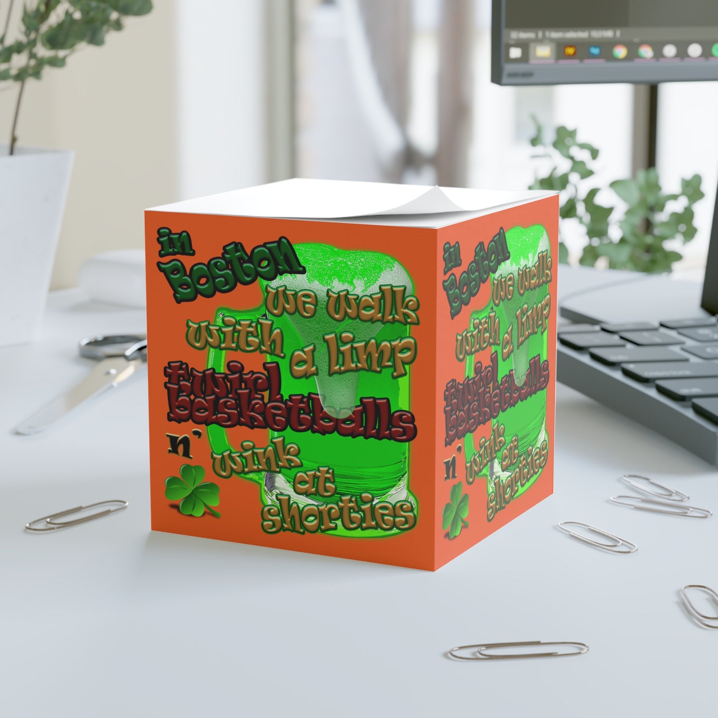 celtic's logo - note cube (orange)