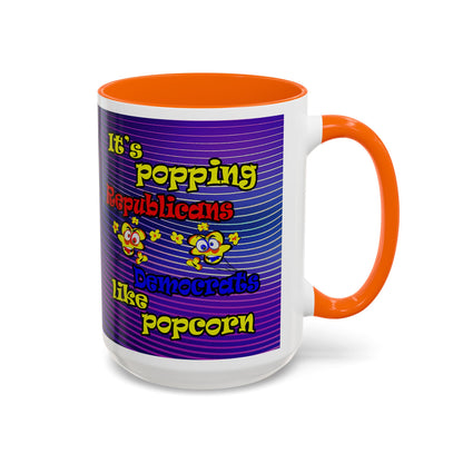 popping like popcorn - Accent Mug (purple wave)
