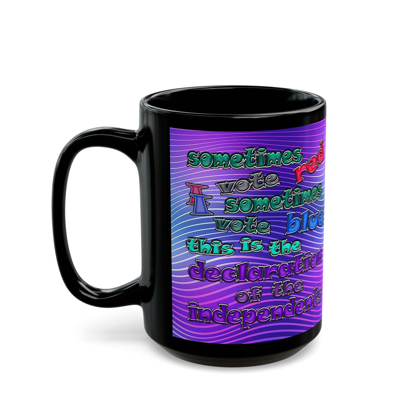 declaration of the independents - Black Mug (purple wave)