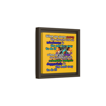 doggystyle - framed canvas art (yellow)