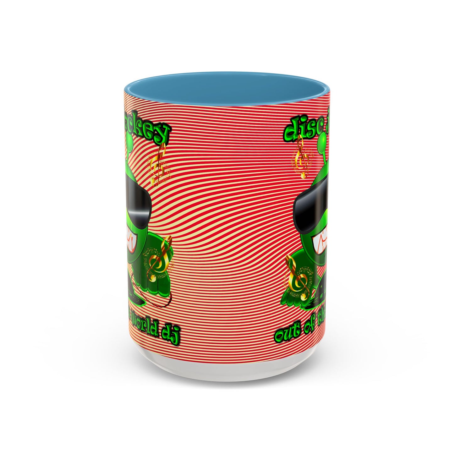 disc jockey - Accent Mug (yellow-orange wave)