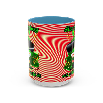disc jockey - Accent Mug (yellow-orange wave)