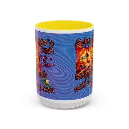 schrodinger's cat - Accent Mug (light blue-purple wave)