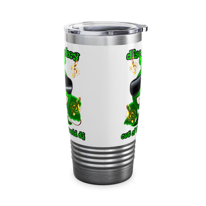 disc jockey - Ringneck Tumbler, 20oz (white)
