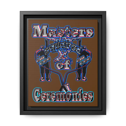 em cee squared - framed canvas art (brown)