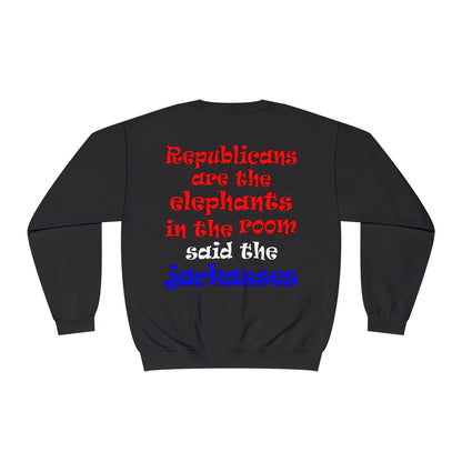 donkeys and elephants - Unisex NuBlend® Crewneck Sweatshirt