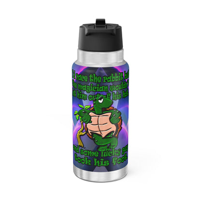 turtle race - Gator Tumbler, 32oz  (grey-pink wave)