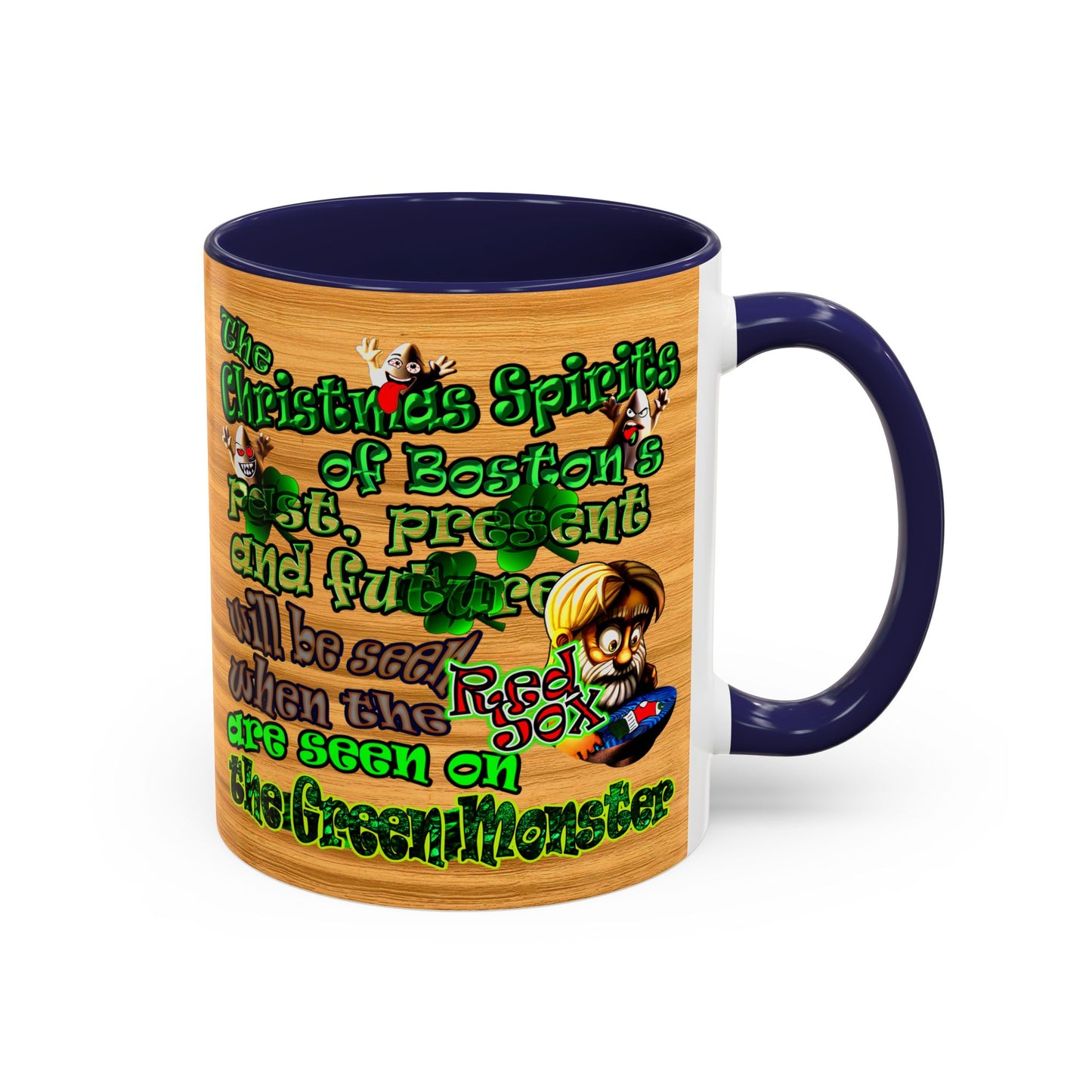 christmas spirits of boston - Accent Mug (butterscotch wood finish)