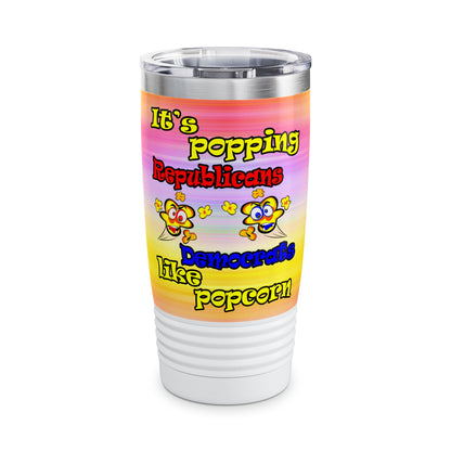 popping like popcorn - Ringneck Tumbler, 20oz (color blur)