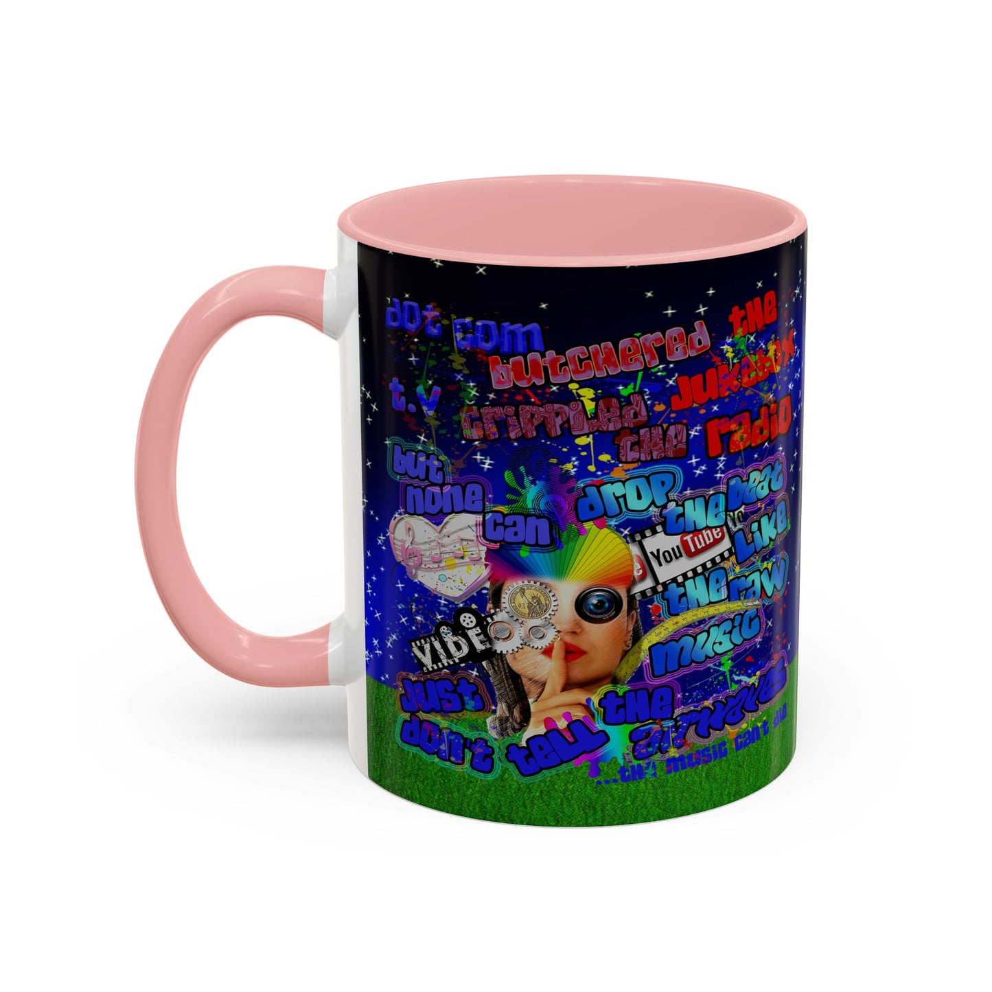 drop the beat - Accent Mug ('snoops' background)
