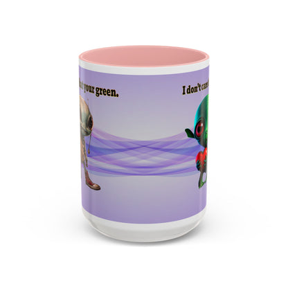 I don't care that your grey - Accent Mug (light blue-pink wave)