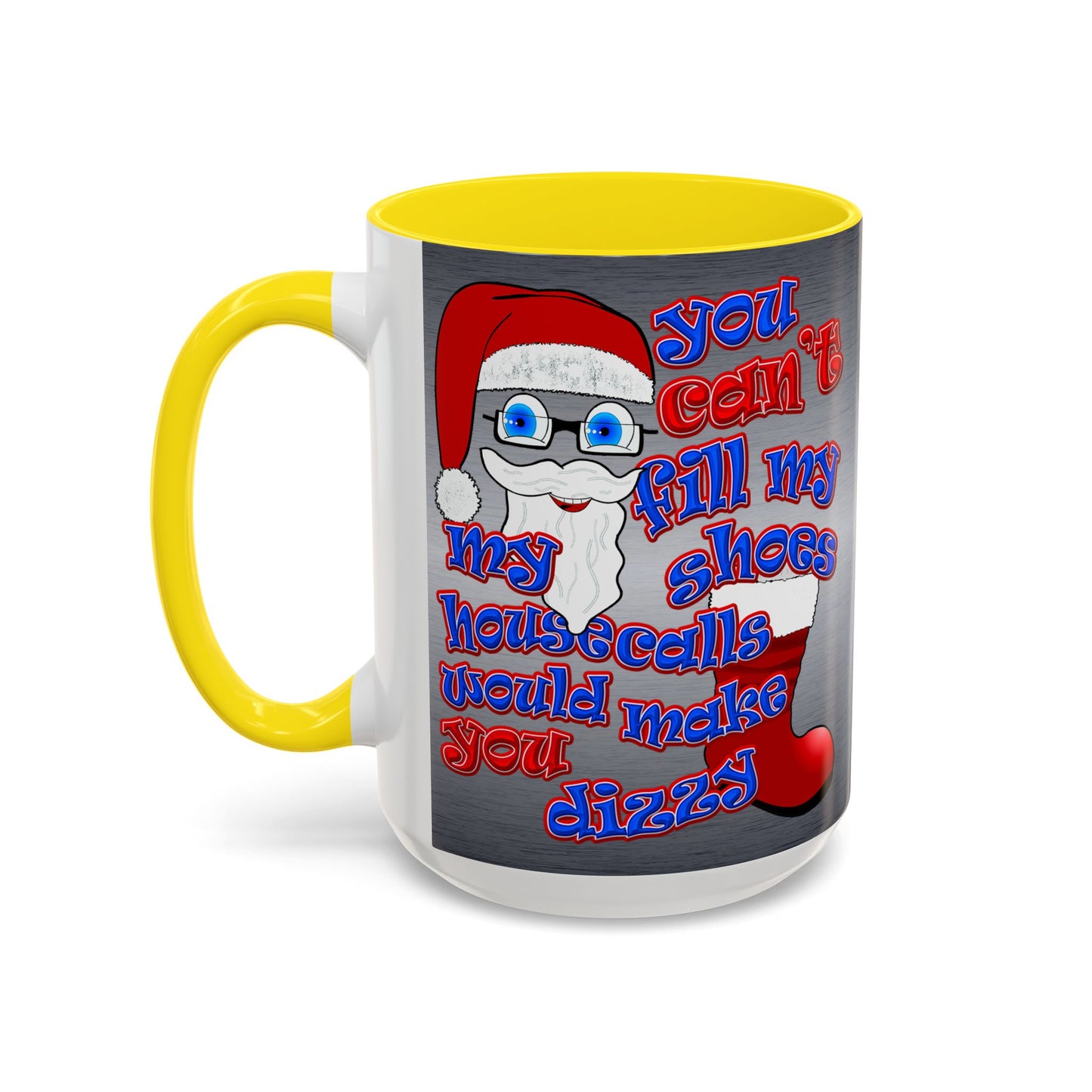 santa's shoes - Accent Mug (brushed nickel)