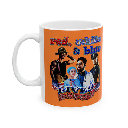 rw&b lives matter - White Mug (crusta)