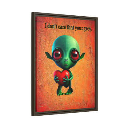 I don't care that your grey - framed canvas art (burnt orange)