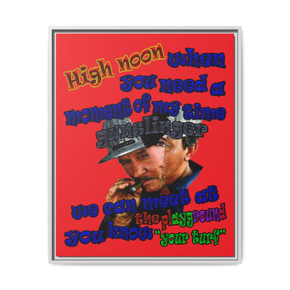 high noon - framed canvas art (red)